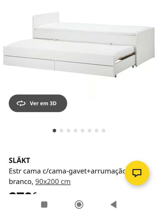 Cama Ikea com arrumação