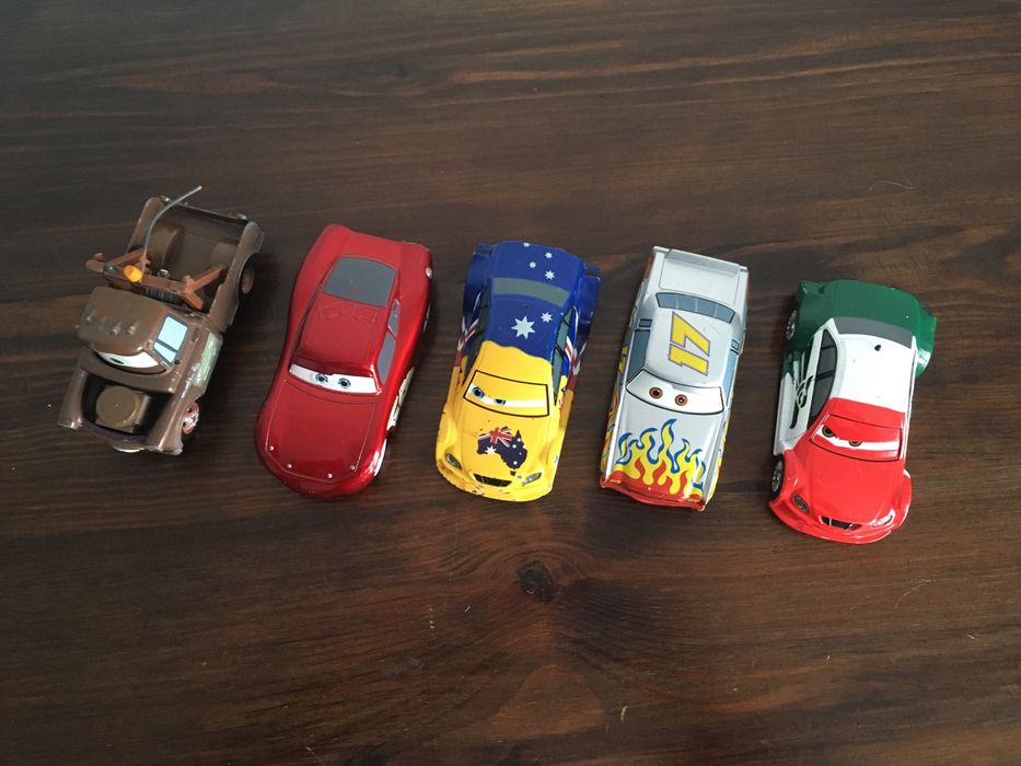 Cars Auta zestaw metalowych samochodów szt. 5, duże 10 cm