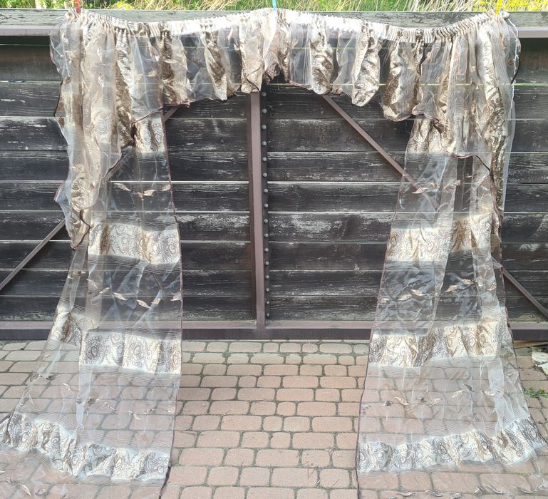 Tylko po 33 zl! 3 piękne fantazyjne firanki 6 x 2.6 m
