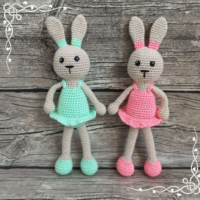 Króliczek przytulanka na szydełku * Handmade * Prezent