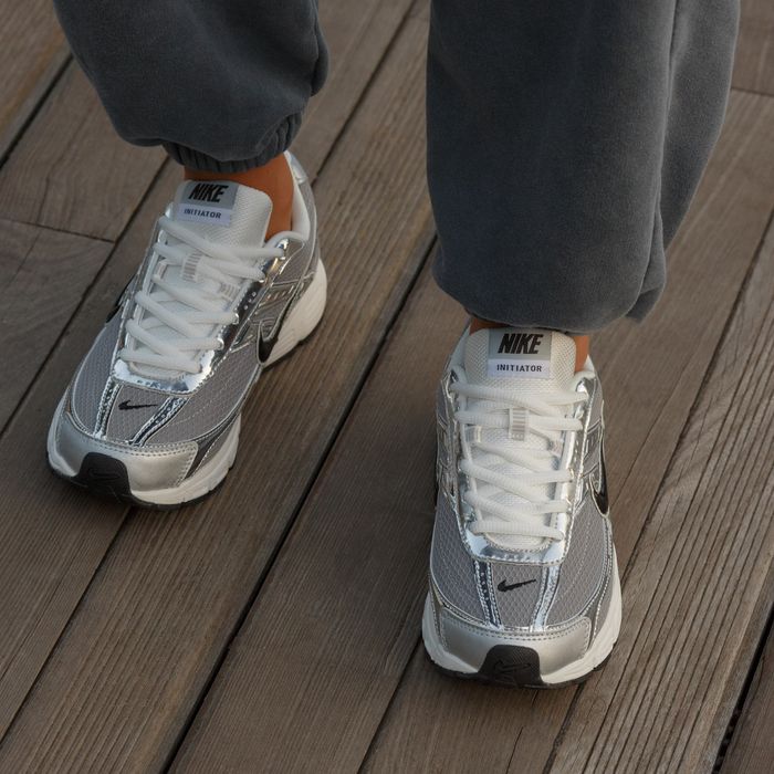 Кросівки Nike Initiator Grey/Silver premium | Кроссовки Найк жіночі чоловічі