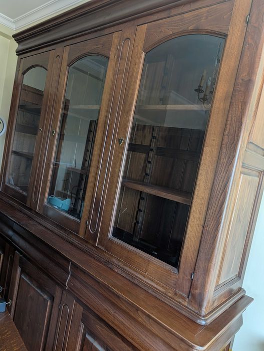 Louceiro / Aparador em Madeira Maciça - Vitrine + Base (vende-se junto ou separado)