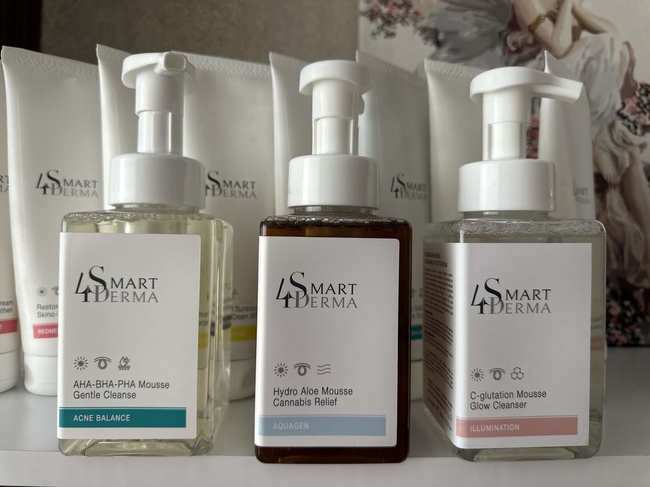 Smart4derma муси, гелі  для вмивання і тонери , є розпив
