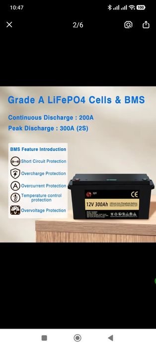 Нові .акамулятор  lifepo4 нові 24v 100ah,12v 300ah