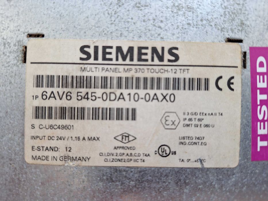Panel HMI MP370 touch 12 TFT Siemens 6AV6545-0DA10-0AX0
