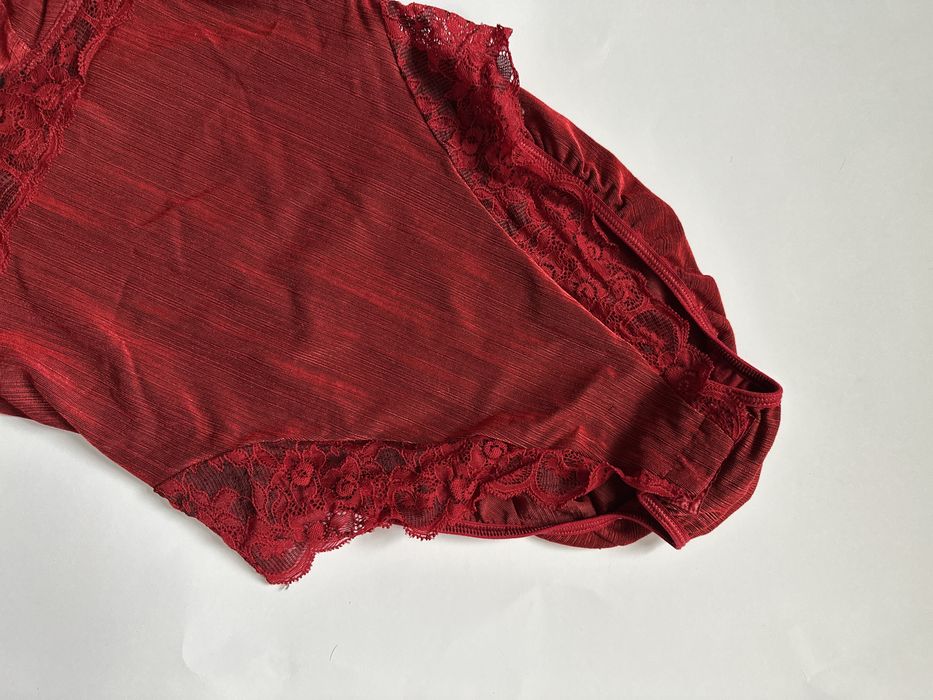 BHS czerwone body koronka 36 B 80 B