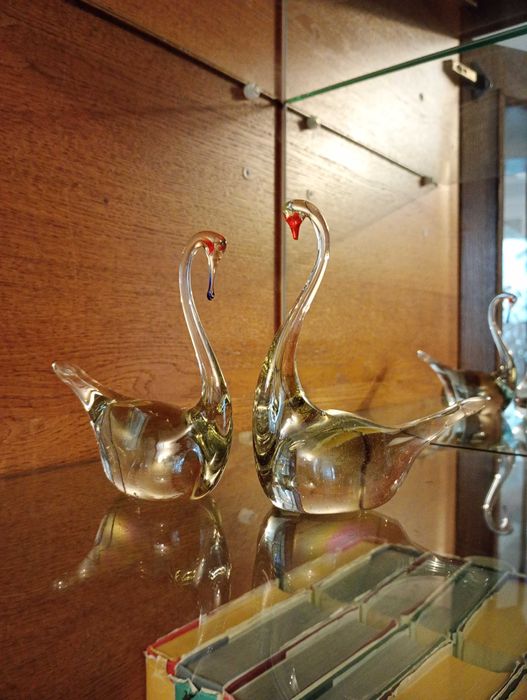 Лебеди пара хрусталь