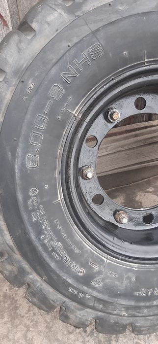 Шина с диском 6.00×9 к вилочным погрузчикам.