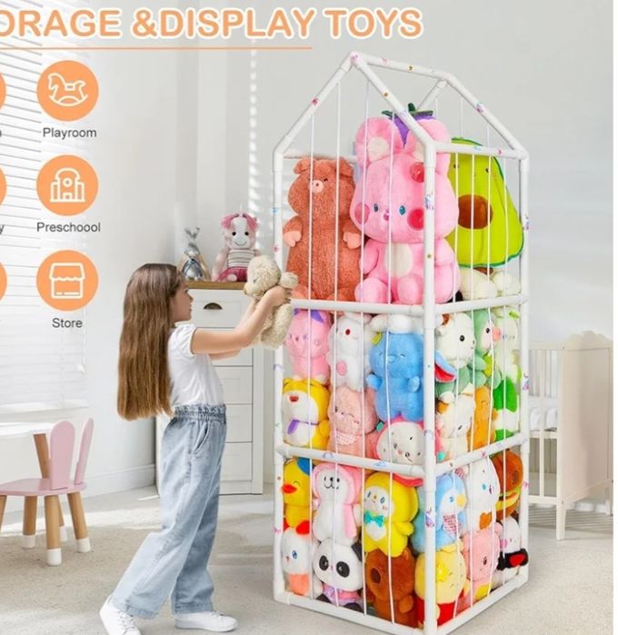 Schowek na pluszaki organizer na zabawki do pokoju dziecięcego