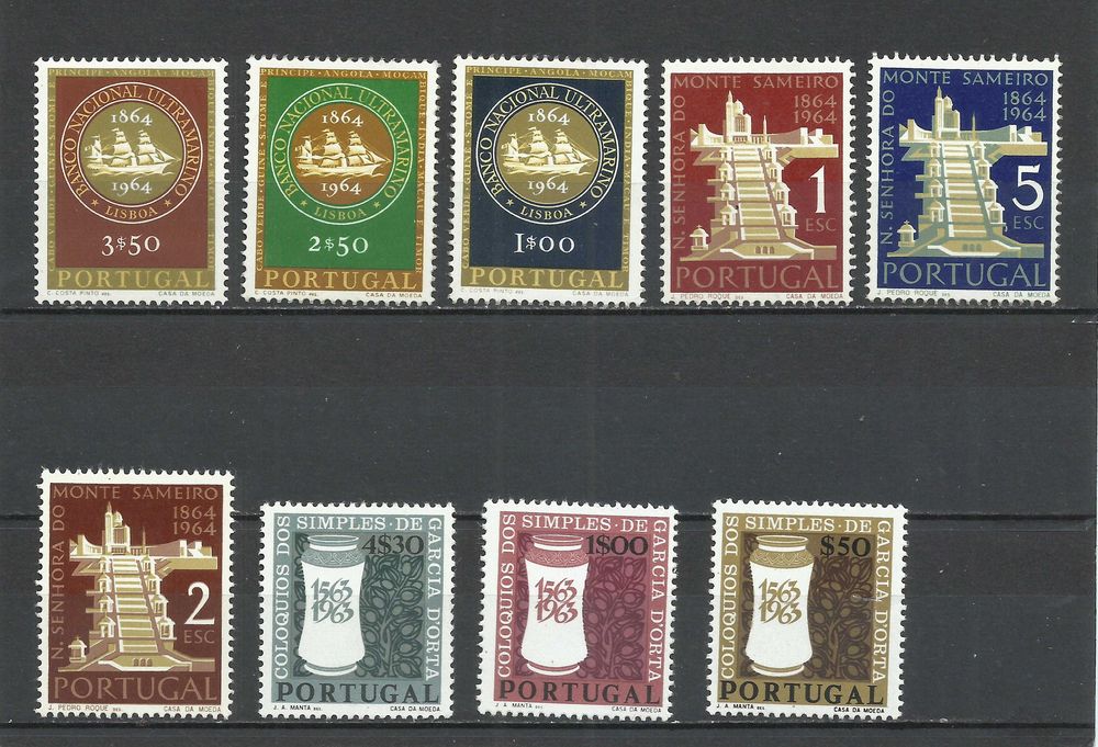 Portuguese Stamps – Full 1964 Set – Mint Condition, No Hinge Marks
