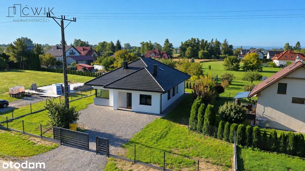 Nowoczesny dom parterowy 123,85 m² | 8,2 ar | 2,5 km od Bochni