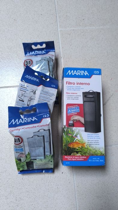 Aquário com utensílios