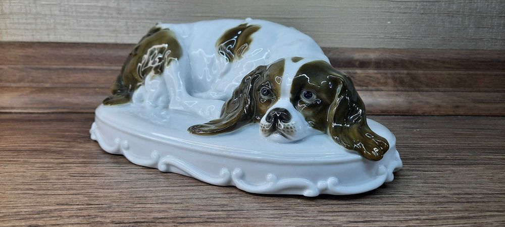 Статуэтка " Кинг-Чарльз-спаниель " Fraureuth Германия начало ХХ века. Редкость.Смотрите все мои объявления!