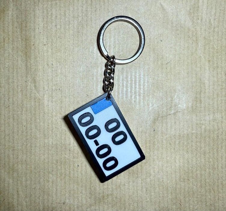 Porta Chaves Matricula de Moto Personalizado Impresso em 3D - Ficheiro