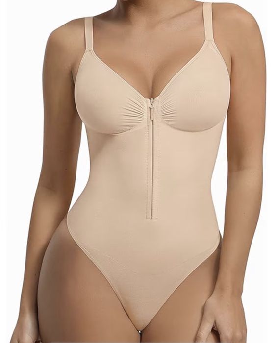 Боди бежевый телесный утягивающий