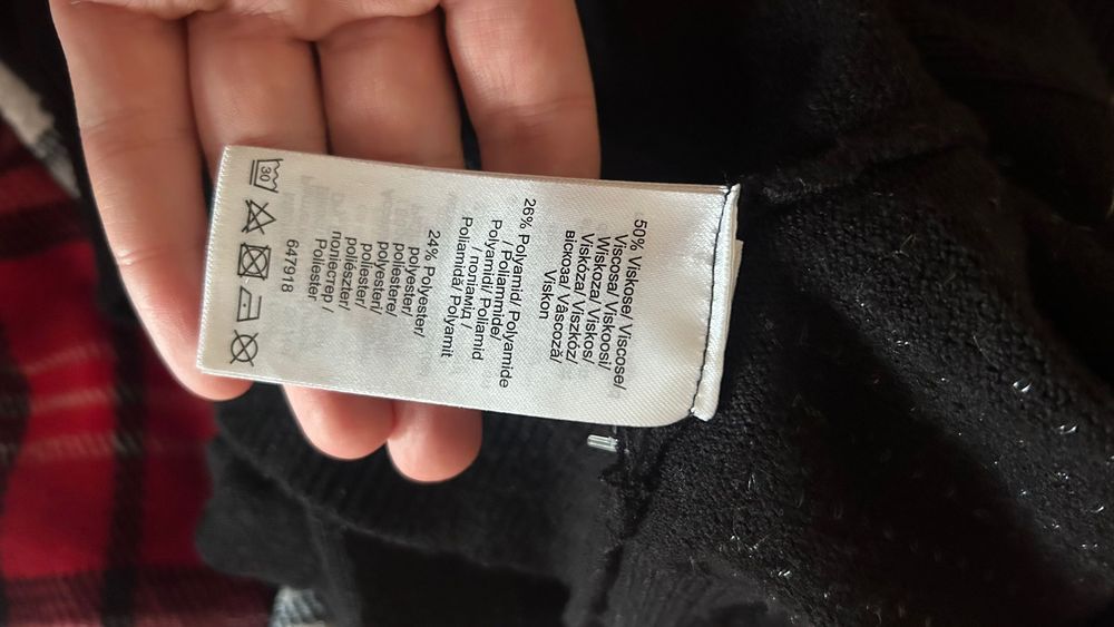36 38 czarny sweter sweterek damski jak nowy