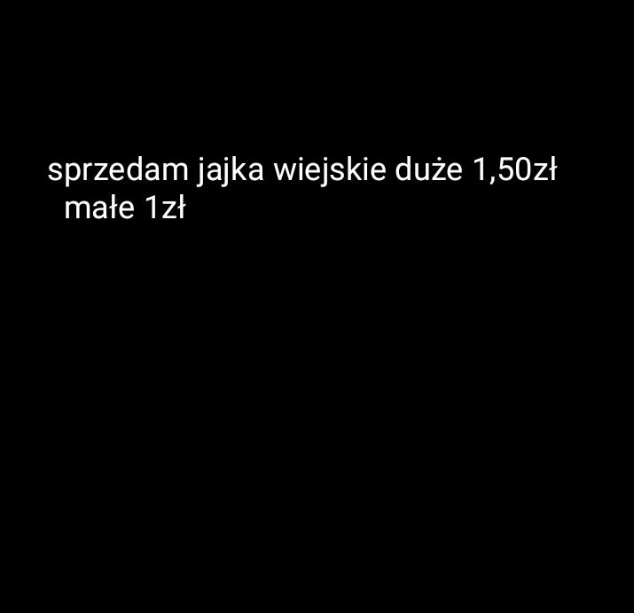 Sprzedam jajka wiejskie