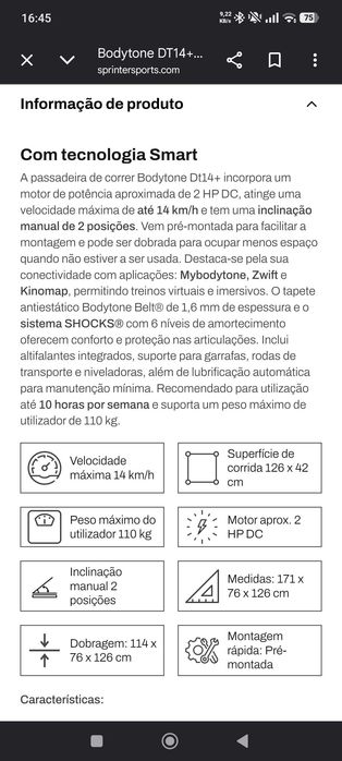Passadeira BODYTONE DT14