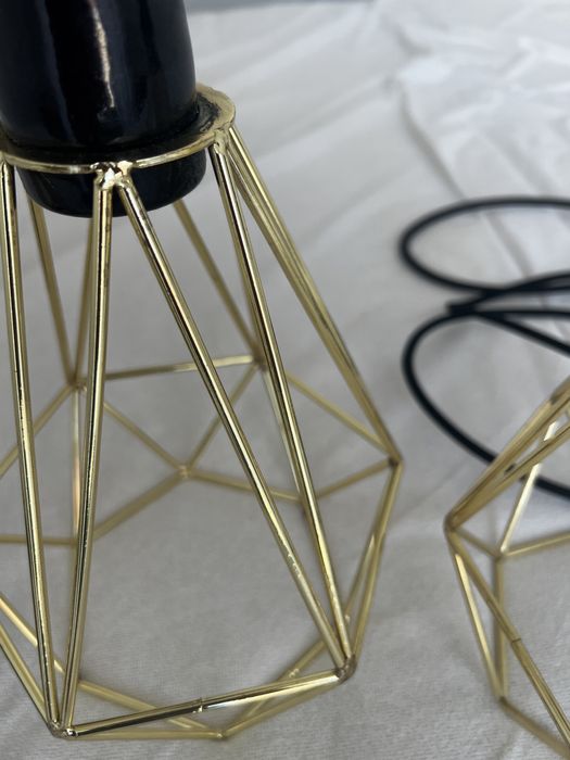 Candeeiro filament style dourado