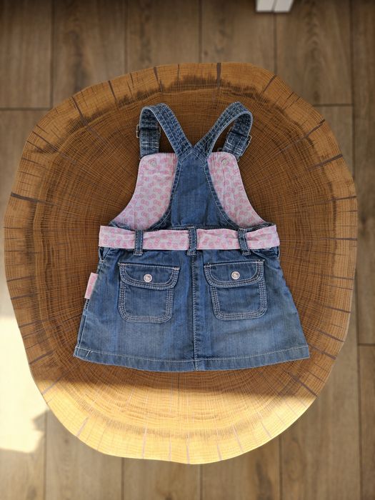 Sukienka ogrodniczka jeansowa Hello Kitty H&M rozm. 68