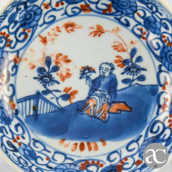 Taça e pires Porcelana China, Qianlong, Amsterdam Bont, Séc. XVIII