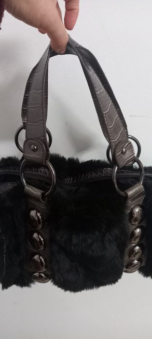 Mala com pêlo/ mala/ bolsa