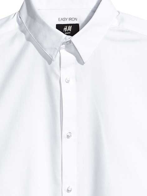 H&M EASY IRON SLIM FIT M koszula męska biała jak nowa