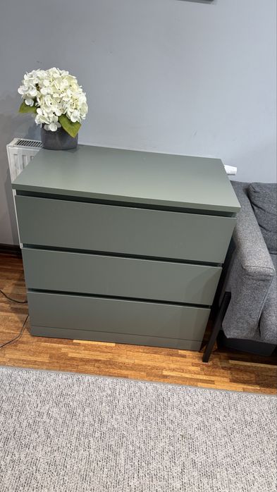 Komoda IKEA MALM, kolor zielony