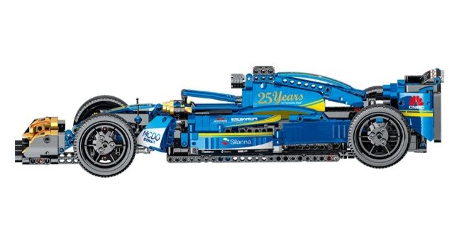 Samochód Wyścigowy Bolid Formuła 1 SF90  Niebieska klocki dla dzieci