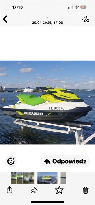 Skuter wodny seadoo GTI 130km 220mth 2020r jak nowy sea doo sea-doo