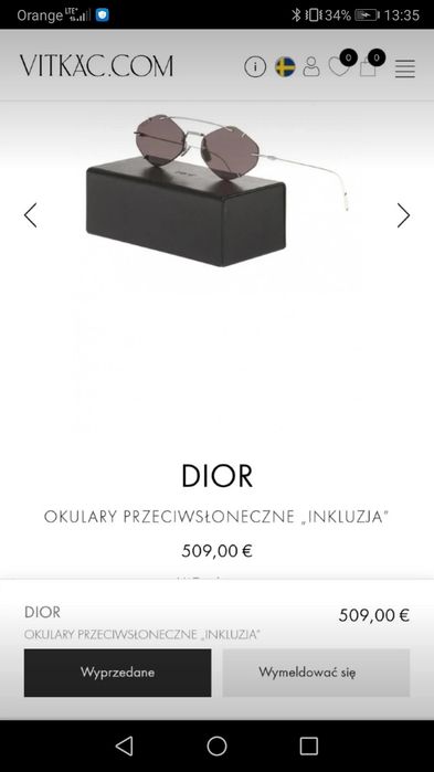 Dior okulary przeciwsłoneczne