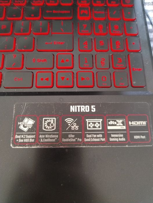 Acer Nitro 5 i5-11400H/16GB/512 RTX3050Ti 144Hz laptop gamingowy