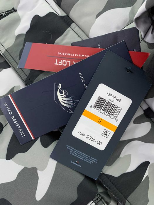 Пуховик Tommy Hilfiger / куртка чоловіча / хакі розмір S
