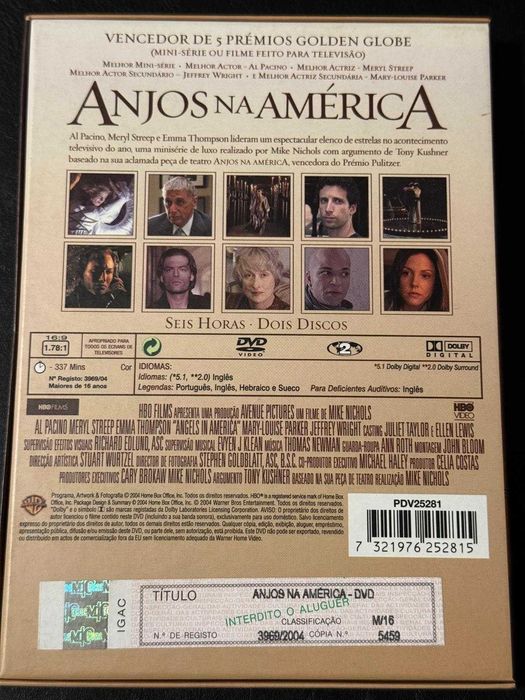 DVD do filme Anjos na América