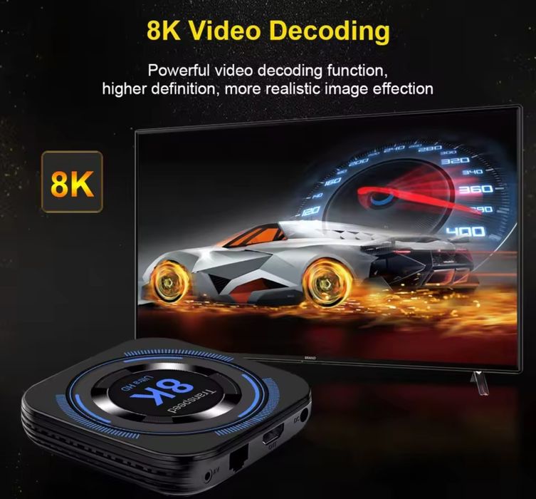 TV Box Allwinner H618 Android 12 WiFi podwójne 8K 4K BT