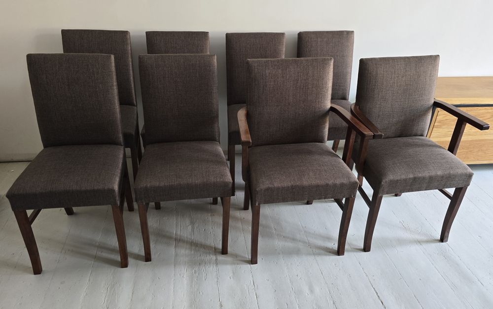 Komplet krzeseł z litego orzecha amerykańskiego