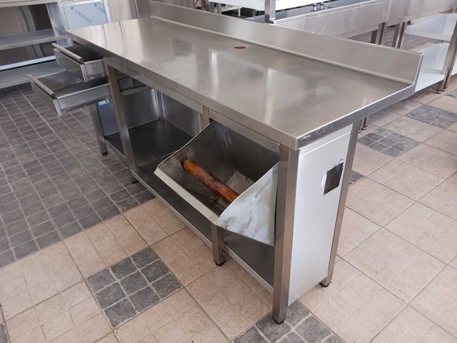 ACM1671 - Bancada de Apoio em Inox para Máquina de Café - Usada