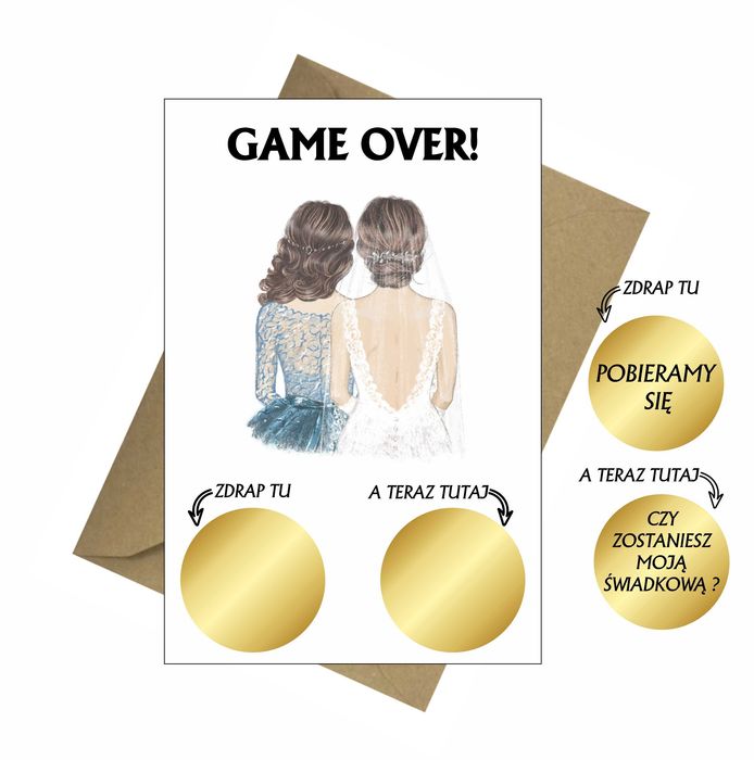 Zdrapka z zapytaniem o bycie świadkową