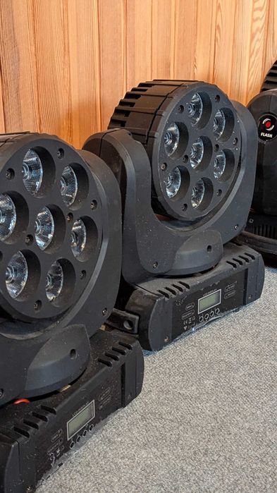 4x Flash LED głowica ruchoma led 7x15W RGBW 4w1 osram