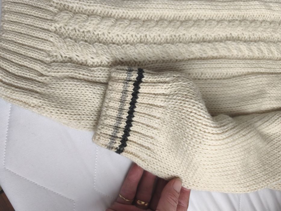 Sweter męskie 50% wełna jak nowy warkocze M