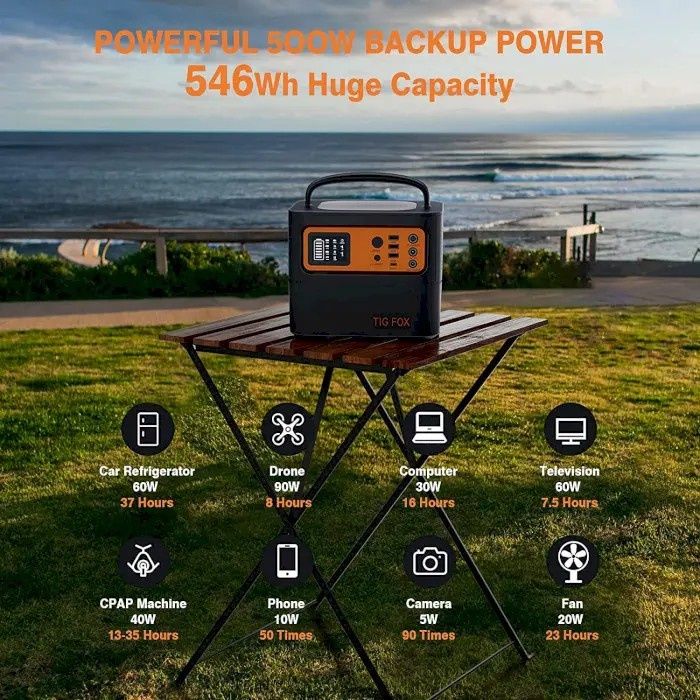 Портативна зарядна станція TIG FOX 540Wh / 500W