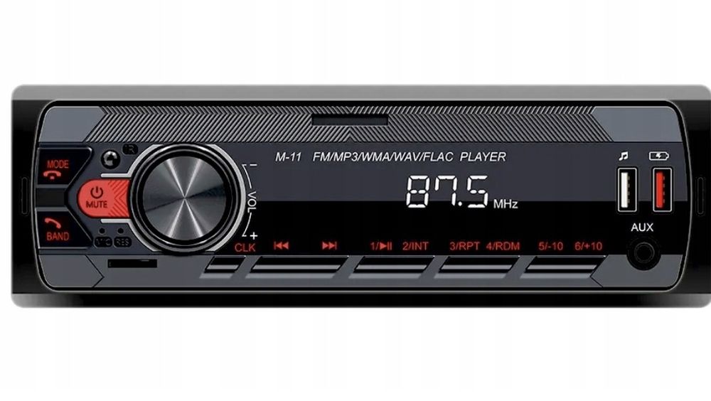 Radio 1DIN Bluetooth AUX USB Micro SD