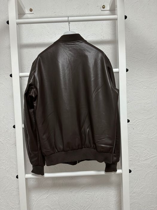 Кожаный бомбер Zara S размер