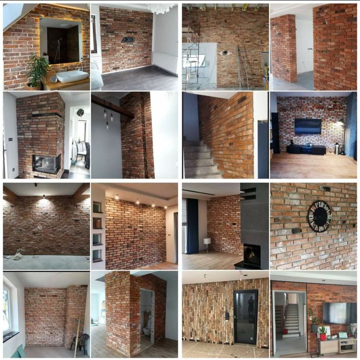 Płytki ze Starej Cegły Rozbiórkowej, Stara Cięta Cegła