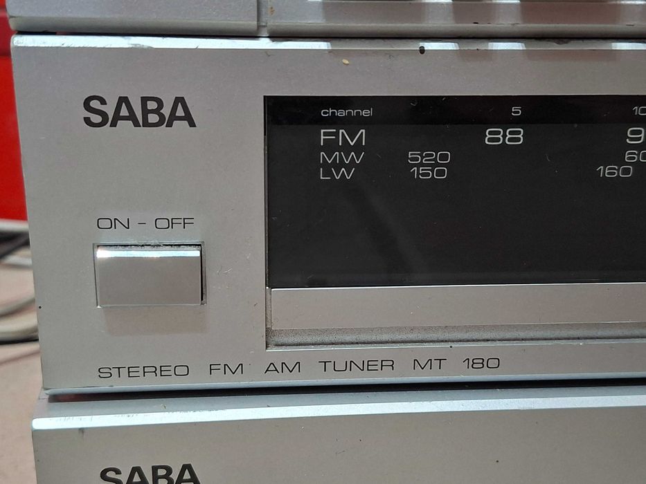 Wzmacniacz SABA MI 180 Tuner Radio SABA MT 180 Magnetofon SABA CD 180 Retro