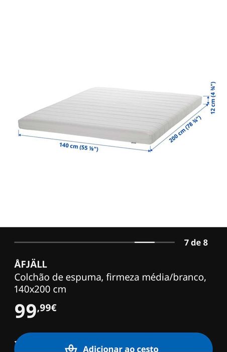Beliche / Cama Alta - IKEA STORÅ + colchão