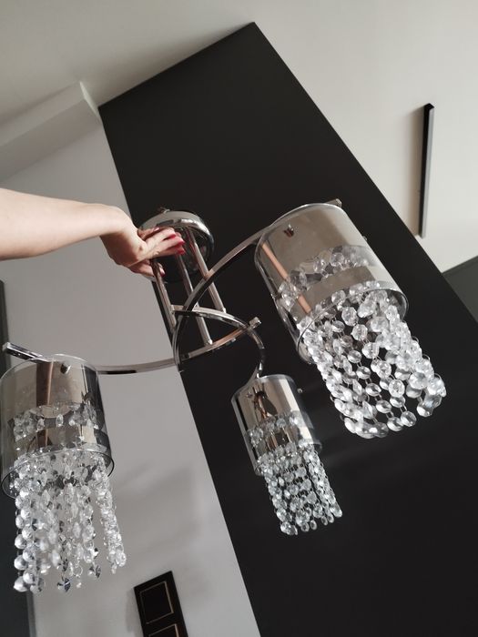 Lampa żyrandol kryształ