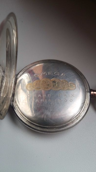 Zegarek kieszonkowy srebro 800 sygnowana antyk Omega z 1900 r.