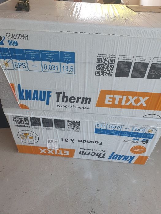 Styropian fasadowy elewacyjny knauf etixx 20 cm grafit lambda 0,31 oraz biały podłoga  EPS 100