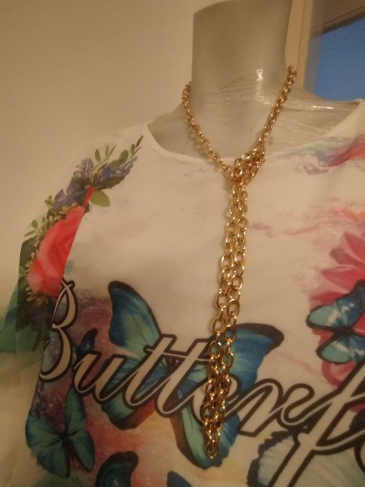 Colar Gravata Dourado – Estilo Lariat Moderno
